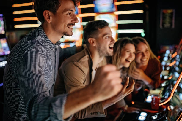 Live dealer casino studio with multiple tables and professional dealers